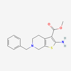 molecular formula C16H18N2O2S B2587601 Methyl 2-amino-6-benzyl-4,5,6,7-tetrahydrothieno[2,3-c]pyridine-3-carboxylate CAS No. 24237-34-1