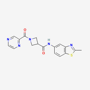 N-(2-methylbenzo[d]thiazol-5-yl)-1-(pyrazine-2-carbonyl)azetidine-3-carboxamide
