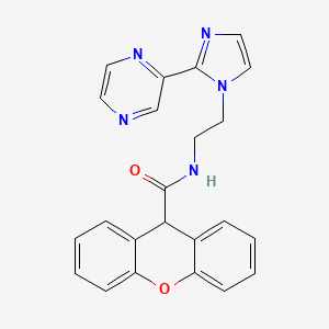 N-(2-(2-(pyrazin-2-yl)-1H-imidazol-1-yl)ethyl)-9H-xanthene-9-carboxamide