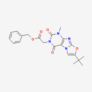 benzyl 2-(7-(tert-butyl)-1-methyl-2,4-dioxo-1,2-dihydrooxazolo[2,3-f]purin-3(4H)-yl)acetate