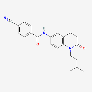 4-cyano-N-(1-isopentyl-2-oxo-1,2,3,4-tetrahydroquinolin-6-yl)benzamide