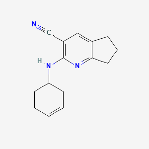 2-(cyclohex-3-en-1-ylamino)-6,7-dihydro-5H-cyclopenta[b]pyridine-3-carbonitrile