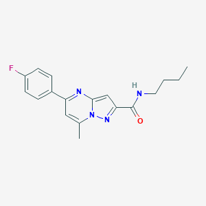 molecular formula C18H19FN4O B258761 N-butyl-5-(4-fluorophenyl)-7-methylpyrazolo[1,5-a]pyrimidine-2-carboxamide 