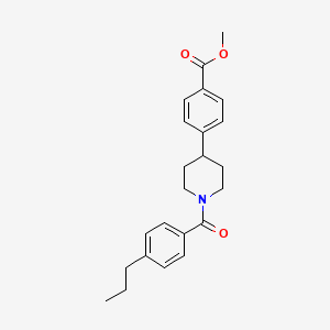 Methyl 4-[1-(4-propylbenzoyl)piperidin-4-YL]benzoate
