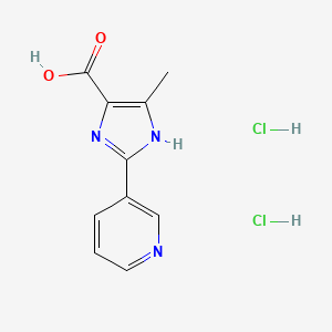 4-Methyl-2-(pyridin-3-yl)-1H-imidazole-5-carboxylic acid dihydrochloride