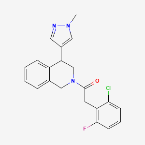 2-(2-chloro-6-fluorophenyl)-1-(4-(1-methyl-1H-pyrazol-4-yl)-3,4-dihydroisoquinolin-2(1H)-yl)ethanone
