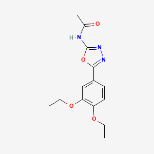 molecular formula C14H17N3O4 B2587623 N-(5-(3,4-二乙氧基苯基)-1,3,4-恶二唑-2-基)乙酰胺 CAS No. 1170563-26-4
