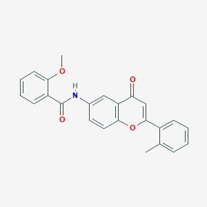 2-methoxy-N-[2-(2-methylphenyl)-4-oxo-4H-chromen-6-yl]benzamide
