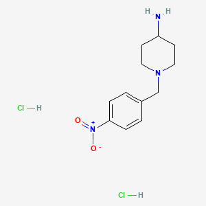 molecular formula C12H19Cl2N3O2 B2587644 1-(4-Nitrobenzyl)piperidin-4-amin Dihydrochlorid CAS No. 105143-59-7