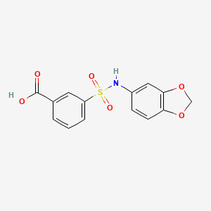 3-[(2H-1,3-benzodioxol-5-yl)sulfamoyl]benzoic acid