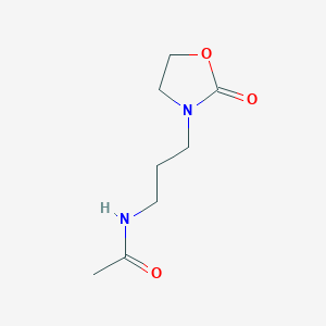 molecular formula C8H14N2O3 B2587658 N-[3-(2-Oxo-1,3-oxazolidin-3-yl)propyl]acetamide CAS No. 1791206-46-6