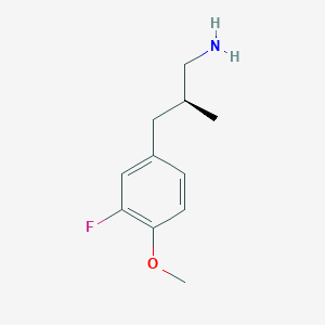 molecular formula C11H16FNO B2587659 (2S)-3-(3-Fluoro-4-methoxyphenyl)-2-methylpropan-1-amine CAS No. 2248186-79-8