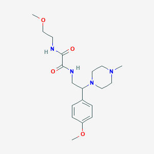 N1-(2-methoxyethyl)-N2-(2-(4-methoxyphenyl)-2-(4-methylpiperazin-1-yl)ethyl)oxalamide