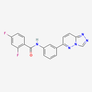 2,4-difluoro-N-[3-([1,2,4]triazolo[4,3-b]pyridazin-6-yl)phenyl]benzamide