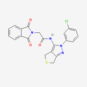 N-(2-(3-chlorophenyl)-4,6-dihydro-2H-thieno[3,4-c]pyrazol-3-yl)-2-(1,3-dioxoisoindolin-2-yl)acetamide
