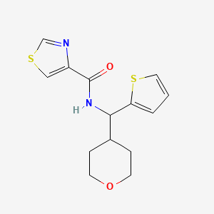 N-[(oxan-4-yl)(thiophen-2-yl)methyl]-1,3-thiazole-4-carboxamide