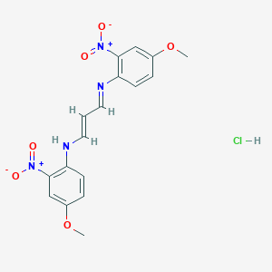 (3-(4-Methoxy-2-nitrophenylamino)prop-2-enylidene)4-methoxy-2-nitrophenylamine, hydrochloride