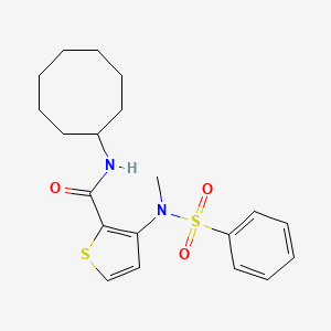 N-cyclooctyl-3-[methyl(phenylsulfonyl)amino]thiophene-2-carboxamide