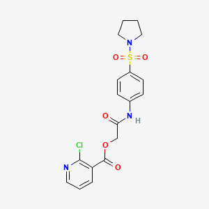 [2-Oxo-2-(4-pyrrolidin-1-ylsulfonylanilino)ethyl] 2-chloropyridine-3-carboxylate