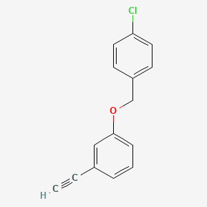 molecular formula C15H11ClO B2587697 1-(4-Chlorobenzyl)oxy-3-ethynyl-benzene CAS No. 1260885-81-1