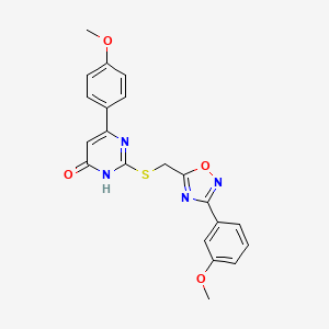 6-(4-Methoxyphenyl)-2-(((3-(3-methoxyphenyl)-1,2,4-oxadiazol-5-yl)methyl)thio)pyrimidin-4-ol