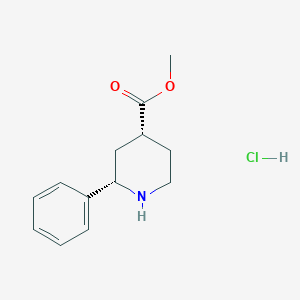 Methyl (2S,4R)-2-phenylpiperidine-4-carboxylate;hydrochloride