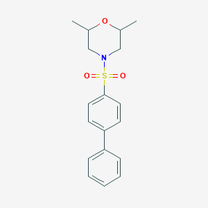 molecular formula C18H21NO3S B258771 2,6-Dimethyl-4-(4-phenylphenyl)sulfonylmorpholine 
