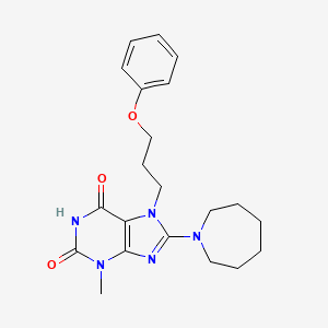8-(azepan-1-yl)-3-methyl-7-(3-phenoxypropyl)-1H-purine-2,6(3H,7H)-dione