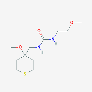 molecular formula C11H22N2O3S B2587727 1-(2-甲氧基乙基)-3-((4-甲氧基四氢-2H-噻吩-4-基)甲基)脲 CAS No. 2034487-33-5