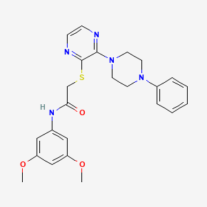 molecular formula C24H27N5O3S B2587750 4-{2-[(3-Fluorobenzyl)oxy]ethyl}-1-(4-methoxybenzoyl)piperidine CAS No. 1031975-67-3