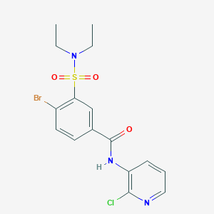 molecular formula C16H17BrClN3O3S B258776 4-bromo-N-(2-chloropyridin-3-yl)-3-(diethylsulfamoyl)benzamide 