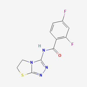 molecular formula C11H8F2N4OS B2587774 N-(5,6-dihydrothiazolo[2,3-c][1,2,4]triazol-3-yl)-2,4-difluorobenzamide CAS No. 933006-96-3