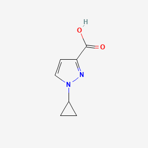 molecular formula C7H8N2O2 B2587776 1-Cyclopropyl-1H-pyrazole-3-carboxylic acid CAS No. 1403333-94-7; 401629-04-7