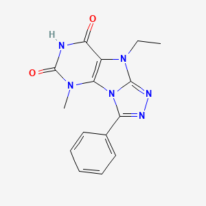 9-ethyl-5-methyl-3-phenyl-5H-[1,2,4]triazolo[4,3-e]purine-6,8(7H,9H)-dione