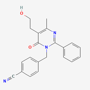 4-{[5-(2-hydroxyethyl)-4-methyl-6-oxo-2-phenylpyrimidin-1(6H)-yl]methyl}benzonitrile