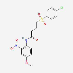molecular formula C17H17ClN2O6S B2587794 4-((4-氯苯基)磺酰基)-N-(4-甲氧基-2-硝基苯基)丁酰胺 CAS No. 941951-15-1