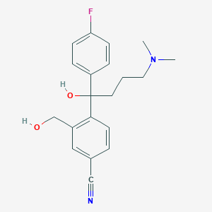molecular formula C20H23FN2O2 B025878 4-[4-(二甲氨基)-1-(4-氟苯基)-1-羟基丁基]-3-(羟甲基)苯甲腈 CAS No. 103146-25-4