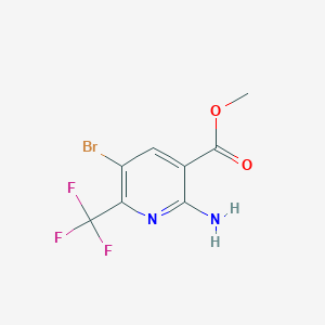 molecular formula C8H6BrF3N2O2 B2587809 Methyl 2-amino-5-bromo-6-(trifluoromethyl)pyridine-3-carboxylate CAS No. 2225146-15-4