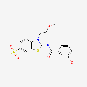 (Z)-3-methoxy-N-(3-(2-methoxyethyl)-6-(methylsulfonyl)benzo[d]thiazol-2(3H)-ylidene)benzamide