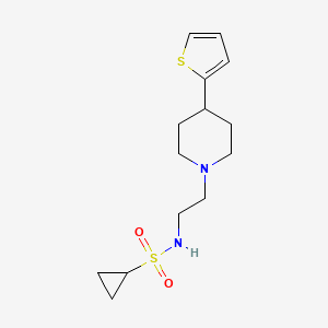 N-(2-(4-(thiophen-2-yl)piperidin-1-yl)ethyl)cyclopropanesulfonamide
