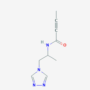 molecular formula C9H12N4O B2587831 N-[1-(1,2,4-Triazol-4-yl)propan-2-yl]but-2-ynamide CAS No. 2411285-90-8