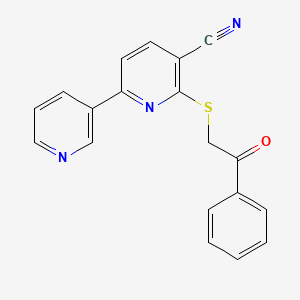 2-Phenacylsulfanyl-6-pyridin-3-ylpyridine-3-carbonitrile