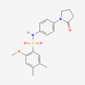 2-methoxy-4,5-dimethyl-N-(4-(2-oxopyrrolidin-1-yl)phenyl)benzenesulfonamide