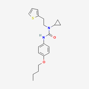 3-(4-Butoxyphenyl)-1-cyclopropyl-1-(2-(thiophen-2-yl)ethyl)urea
