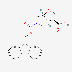 (3S,3As,6aS)-5-(9H-fluoren-9-ylmethoxycarbonyl)-2,3,3a,4,6,6a-hexahydrofuro[2,3-c]pyrrole-3-carboxylic acid