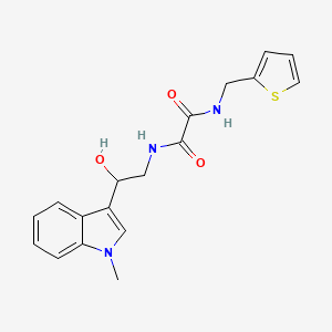 N1-(2-hydroxy-2-(1-methyl-1H-indol-3-yl)ethyl)-N2-(thiophen-2-ylmethyl)oxalamide