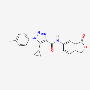 molecular formula C21H18N4O3 B2587848 5-环丙基-1-(4-甲基苯基)-N-(3-氧代-1,3-二氢-2-苯并呋喃-5-基)-1H-1,2,3-三唑-4-甲酰胺 CAS No. 954792-75-7