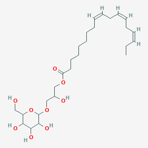 NCGC00380867-01_C27H46O9_9,12,15-Octadecatrienoic acid, 3-(hexopyranosyloxy)-2-hydroxypropyl ester, (9Z,12Z,15Z)-