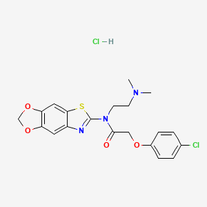 N-([1,3]dioxolo[4',5':4,5]benzo[1,2-d]thiazol-6-yl)-2-(4-chlorophenoxy)-N-(2-(dimethylamino)ethyl)acetamide hydrochloride