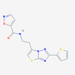 N-(2-(2-(thiophen-2-yl)thiazolo[3,2-b][1,2,4]triazol-6-yl)ethyl)isoxazole-5-carboxamide